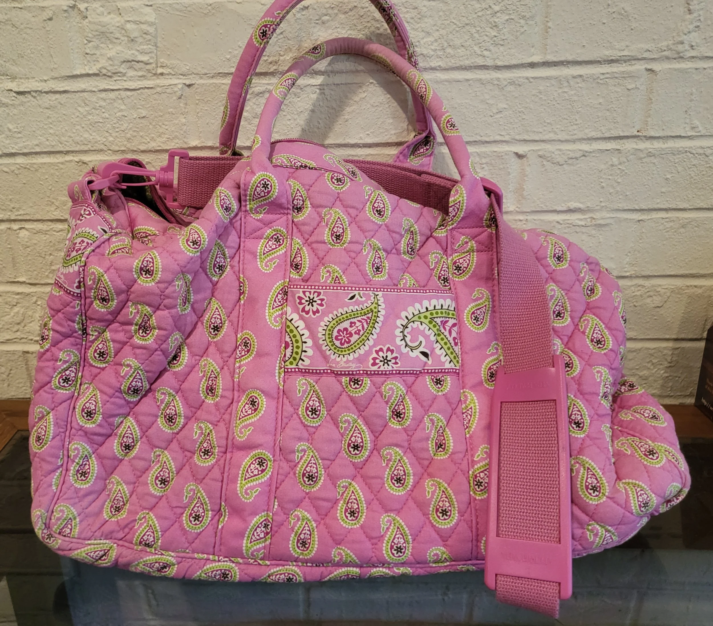 Vera Bradley Pink Paisley Duffel Bag ChipolaReStore
